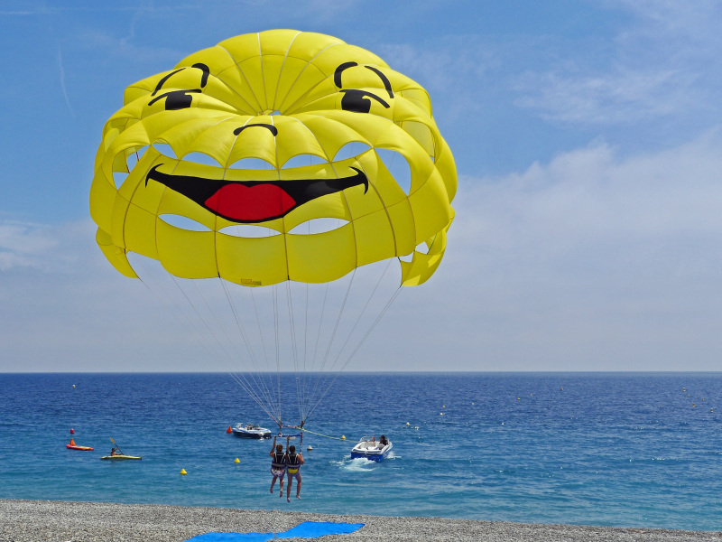 Parasailing ved Chaniakysten